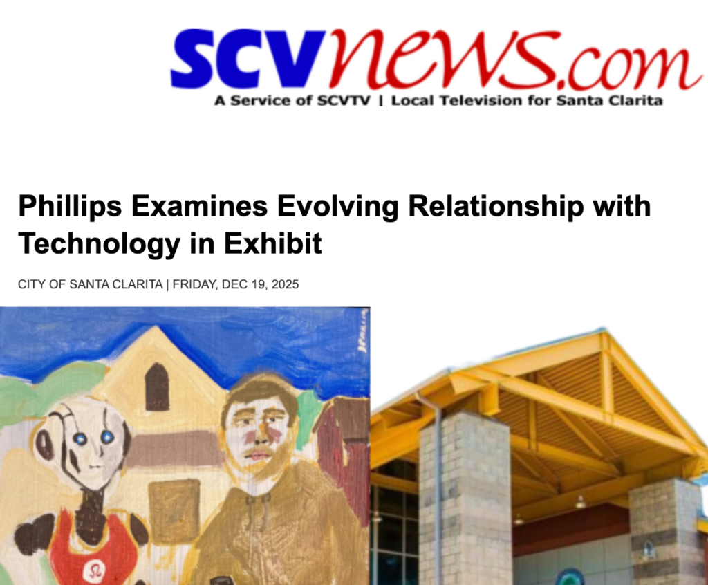 Painter, Jasimen Phillips Examines Evolving Relationship with Technology at the City of Santa Clarita Pop Art Exhibit